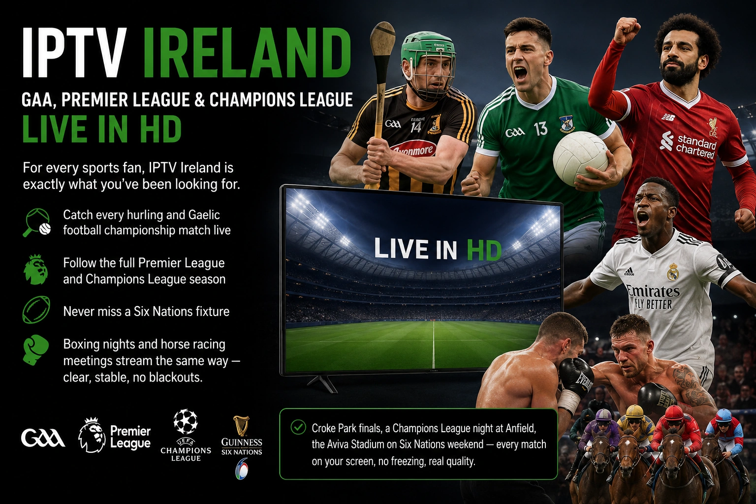 IPTV Ireland: GAA, Premier League and Champions League Live in HD