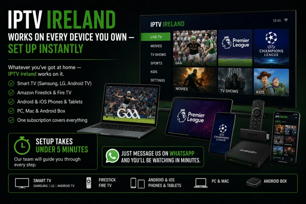 IPTV Ireland Works on Every Device You Own — Set Up Instantly