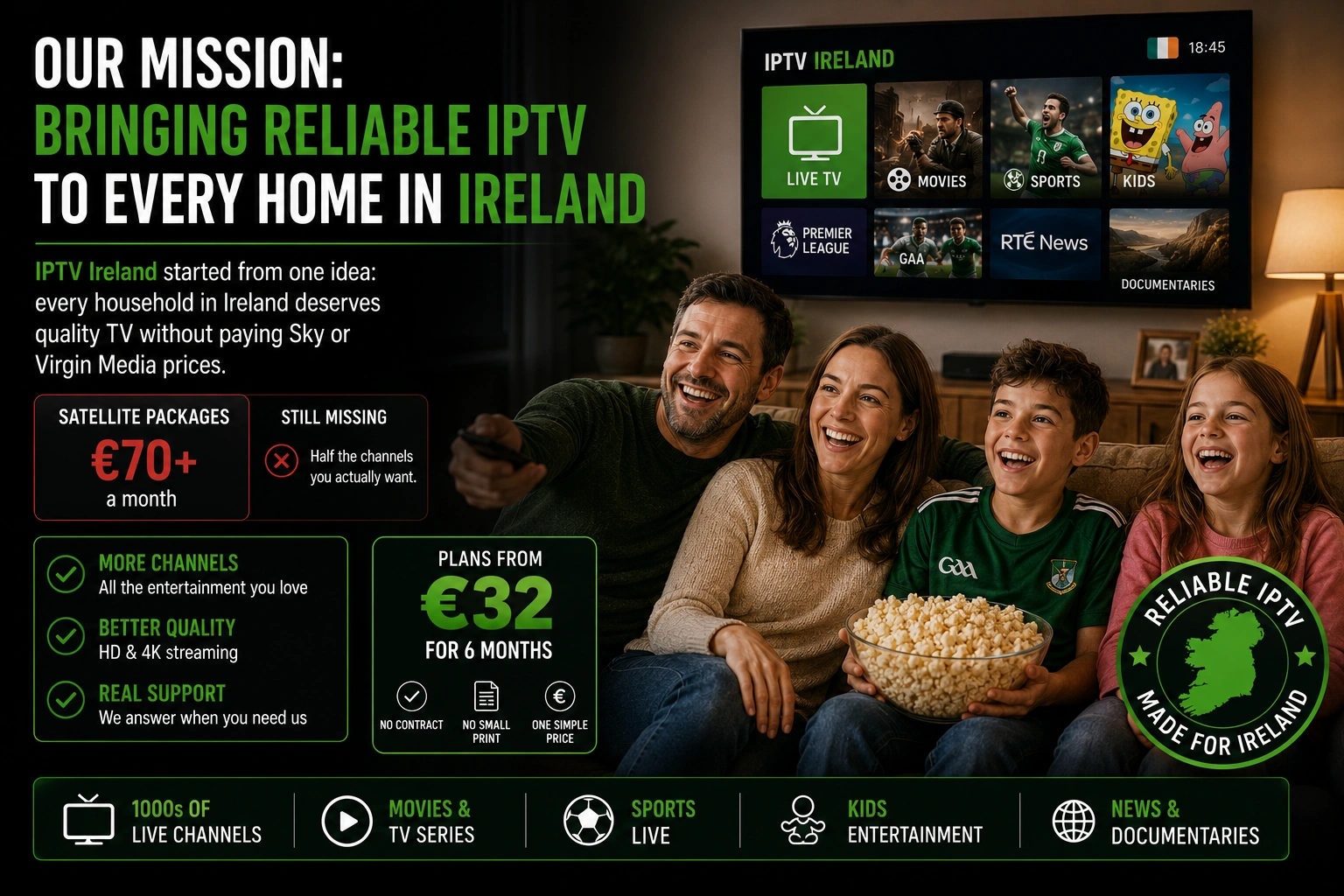 Our Mission: Bringing Reliable IPTV to Every Home in Ireland