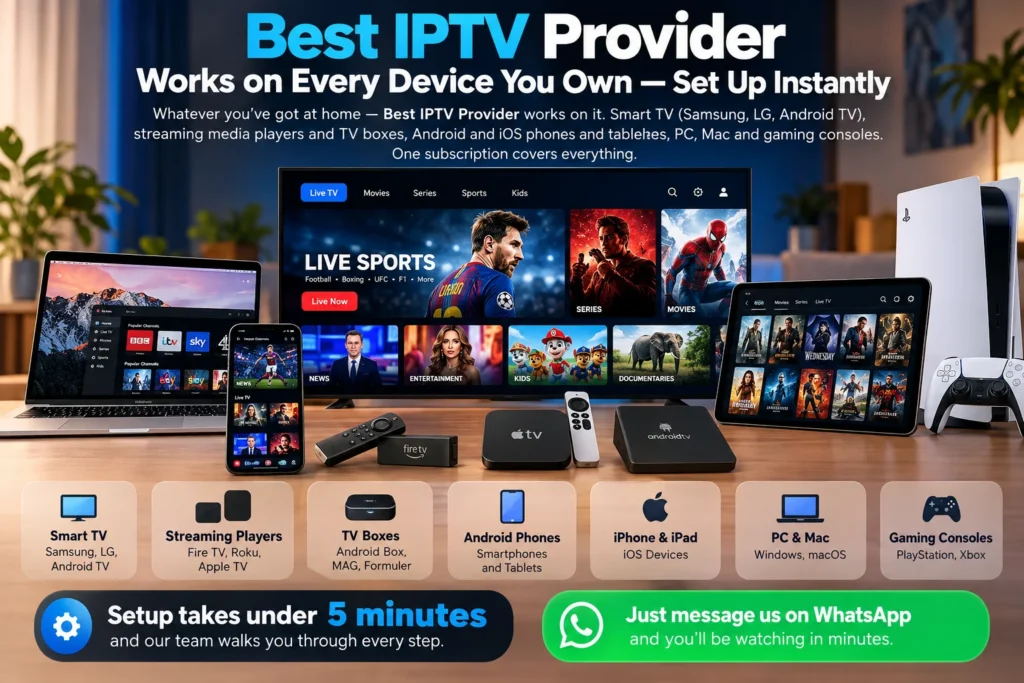 Best IPTV Provider Works on Every Device You Own — Set Up Instantly
