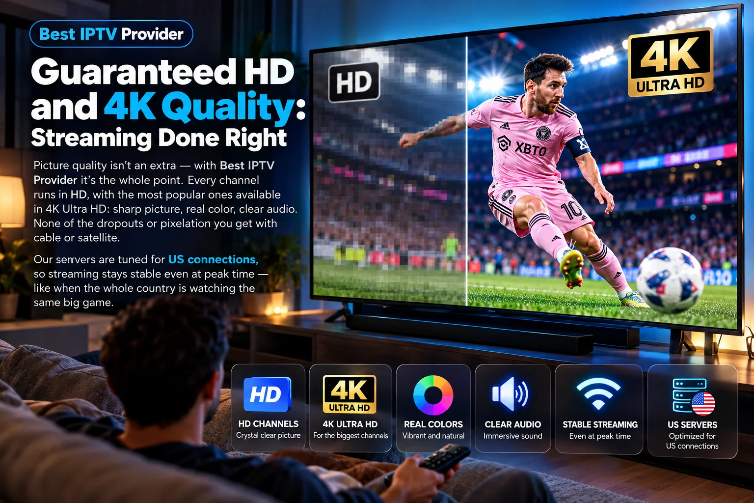 Guaranteed HD and 4K Quality: Streaming Done Right with Best IPTV Provider