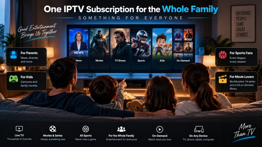 One IPTV Subscription for the Whole Family — Something for Everyone